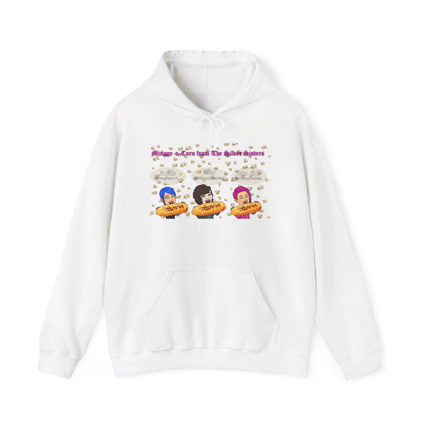 Minage-a-corn Silver Sisters Hoodie ADULT UNISEX