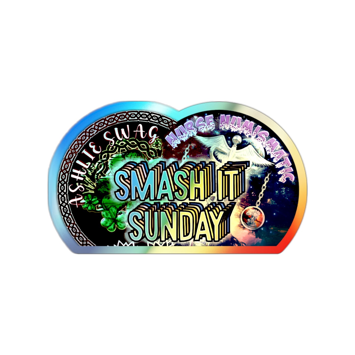 Smash It Sunday Holographic Die-cut Stickers