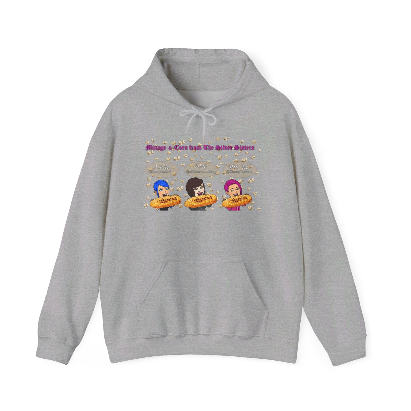 Minage-a-corn Silver Sisters Hoodie ADULT UNISEX